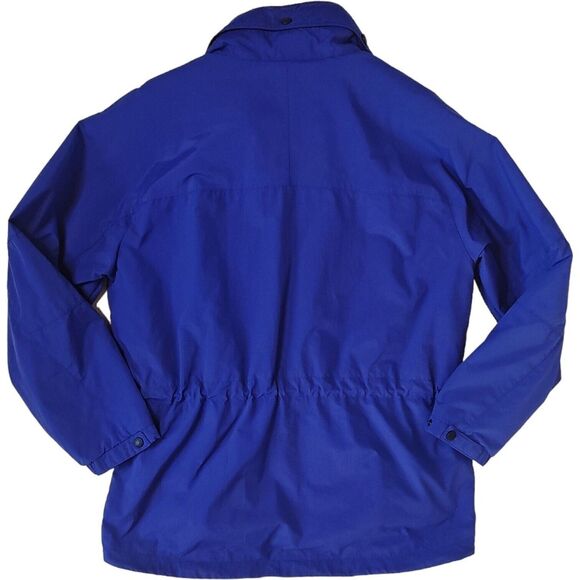 Eddie Bauer Rain Wind Polartec Coat Blue Women's Size Med Zip Snap Hood - Picture 4 of 11